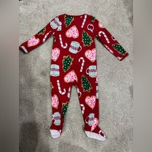 Child of Mine Toddler Girl 2T Christmas Winter Fleece Footie Pajamas